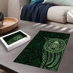 New Zealand Skull Darts Puzzle Aotearoa Maori Chest Tattoo Stylized Green - Aussie Hoodie