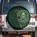 New Zealand Skull Darts Spare Tire Cover Aotearoa Maori Chest Tattoo Stylized Green - Aussie Hoodie