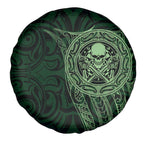 New Zealand Skull Darts Spare Tire Cover Aotearoa Maori Chest Tattoo Stylized Green - Aussie Hoodie