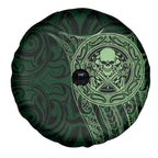 New Zealand Skull Darts Spare Tire Cover Aotearoa Maori Chest Tattoo Stylized Green - Aussie Hoodie