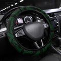 New Zealand Skull Darts Steering Wheel Cover Aotearoa Maori Chest Tattoo Stylized Green - Aussie Hoodie