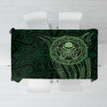 New Zealand Skull Darts Tablecloth Aotearoa Maori Chest Tattoo Stylized Green - Aussie Hoodie