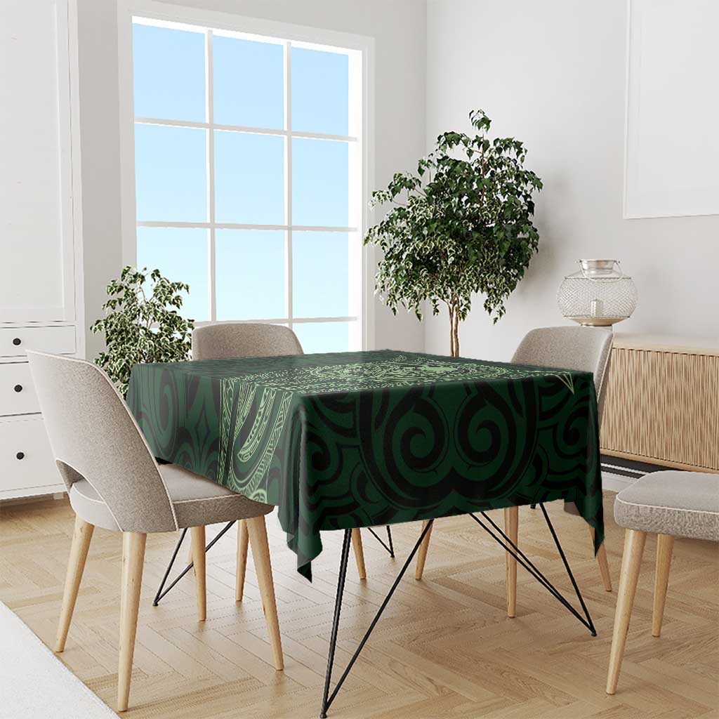 New Zealand Skull Darts Tablecloth Aotearoa Maori Chest Tattoo Stylized Green - Aussie Hoodie