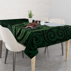 New Zealand Skull Darts Tablecloth Aotearoa Maori Chest Tattoo Stylized Green - Aussie Hoodie