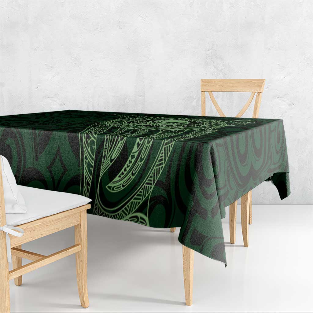 New Zealand Skull Darts Tablecloth Aotearoa Maori Chest Tattoo Stylized Green - Aussie Hoodie