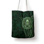 New Zealand Skull Darts Tote Bag Aotearoa Maori Chest Tattoo Stylized Green - Aussie Hoodie
