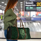 New Zealand Skull Darts Travel Bag Aotearoa Maori Chest Tattoo Stylized Green - Aussie Hoodie