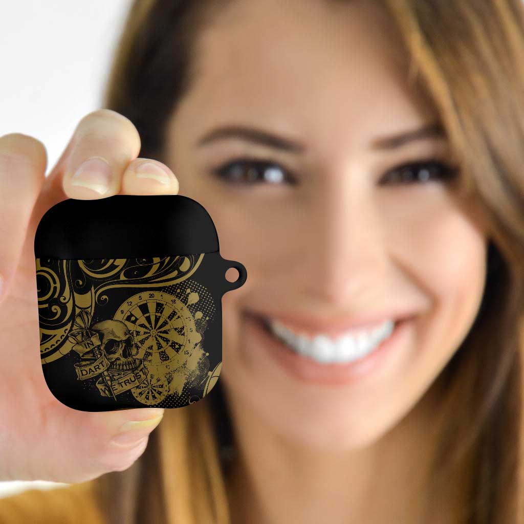 New Zealand Darts AirPods Case Skull In Dart We Trust Maori Pattern - Aussie Hoodie