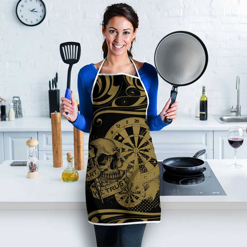 New Zealand Darts Apron Skull In Dart We Trust Maori Pattern - Aussie Hoodie