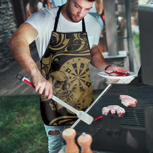 New Zealand Darts Apron Skull In Dart We Trust Maori Pattern - Aussie Hoodie