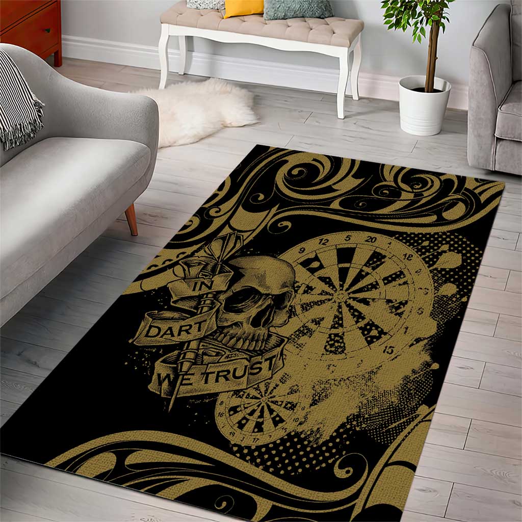 New Zealand Darts Area Rug Skull In Dart We Trust Maori Pattern - Aussie Hoodie
