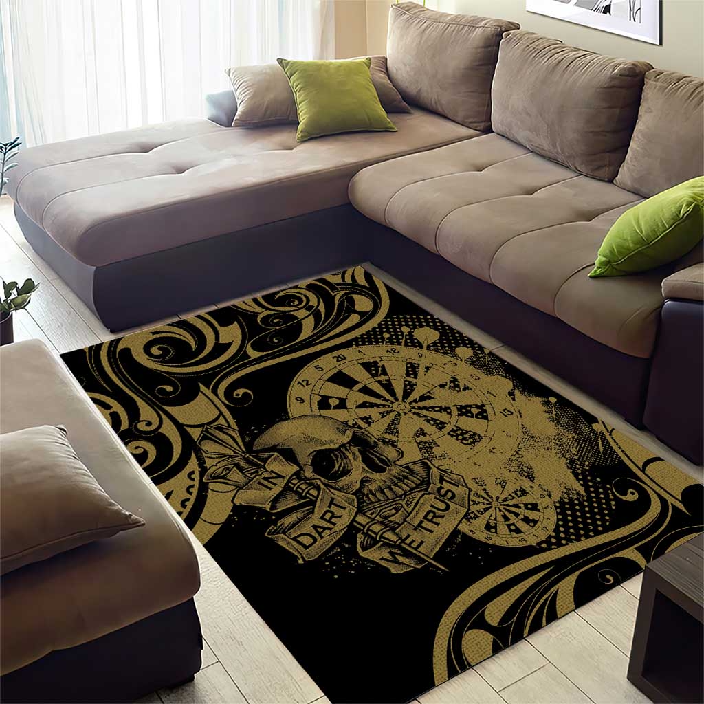 New Zealand Darts Area Rug Skull In Dart We Trust Maori Pattern - Aussie Hoodie