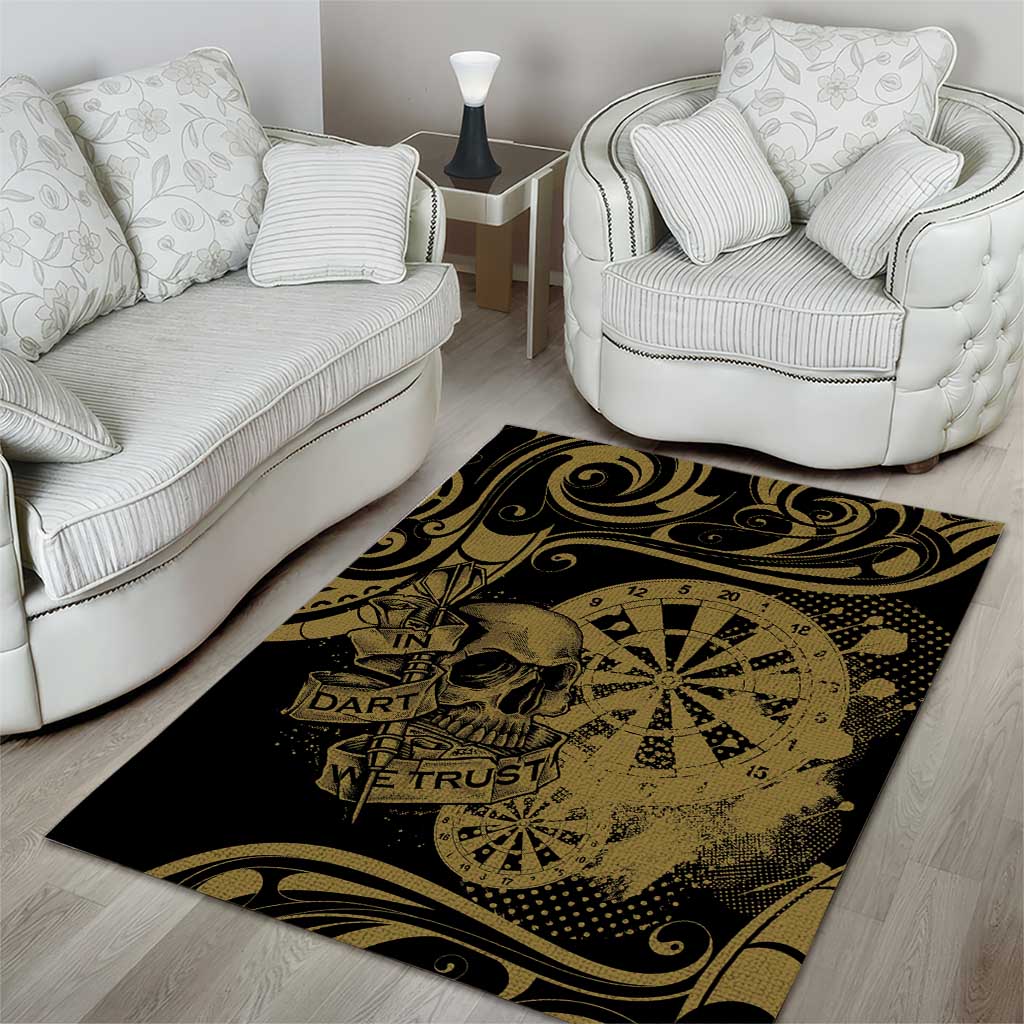 New Zealand Darts Area Rug Skull In Dart We Trust Maori Pattern - Aussie Hoodie