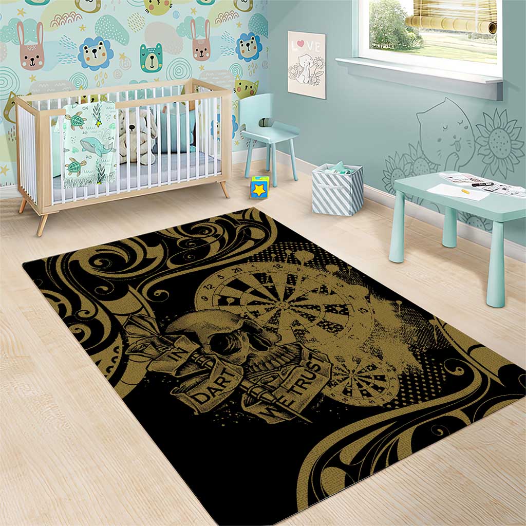 New Zealand Darts Area Rug Skull In Dart We Trust Maori Pattern - Aussie Hoodie