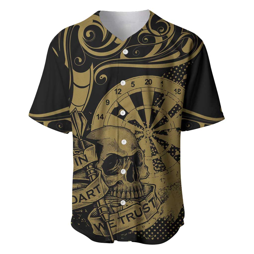 New Zealand Darts Baseball Jersey Skull In Dart We Trust Maori Pattern - Aussie Hoodie