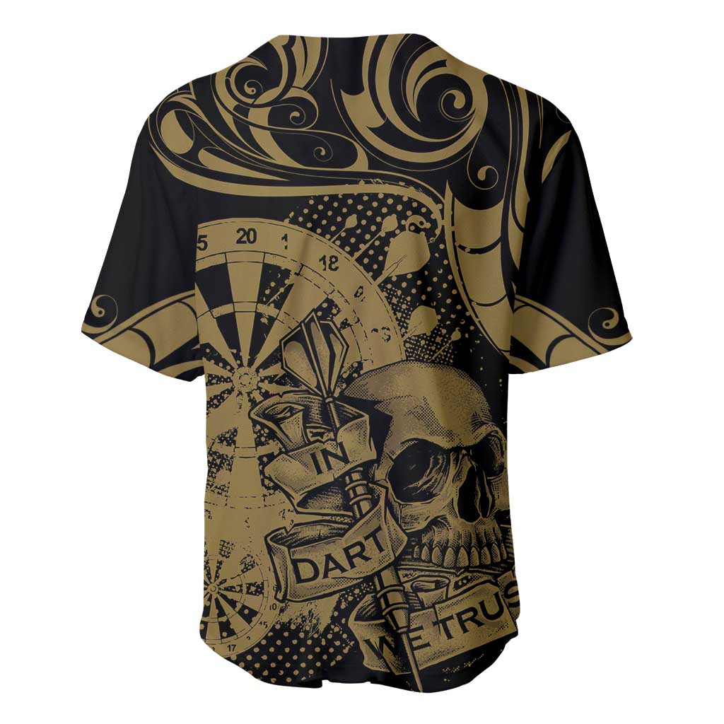 New Zealand Darts Baseball Jersey Skull In Dart We Trust Maori Pattern - Aussie Hoodie
