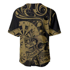 New Zealand Darts Baseball Jersey Skull In Dart We Trust Maori Pattern - Aussie Hoodie