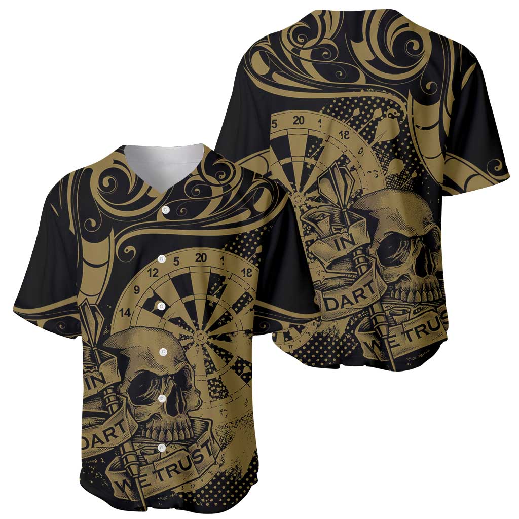New Zealand Darts Baseball Jersey Skull In Dart We Trust Maori Pattern - Aussie Hoodie
