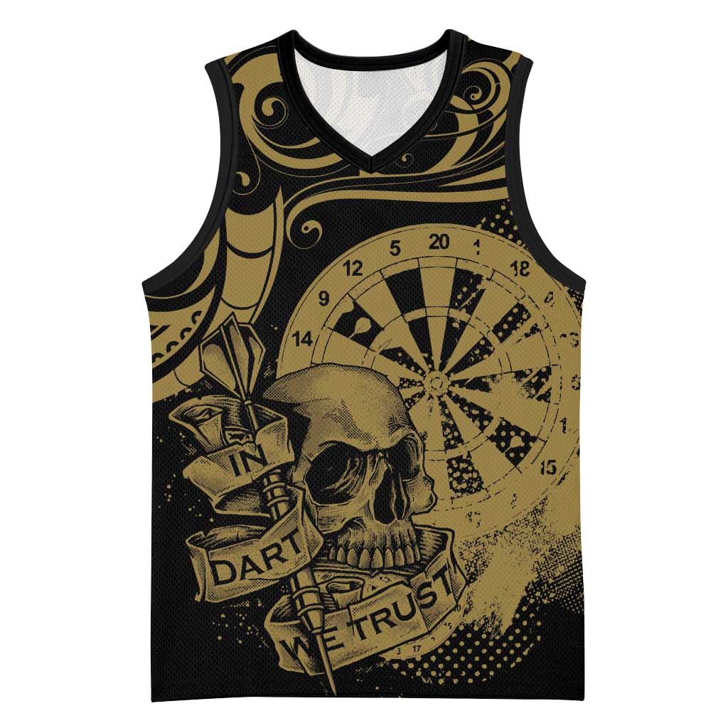 New Zealand Darts Basketball Jersey Skull In Dart We Trust Maori Pattern - Aussie Hoodie