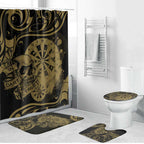 New Zealand Darts Bathroom Set Skull In Dart We Trust Maori Pattern - Aussie Hoodie