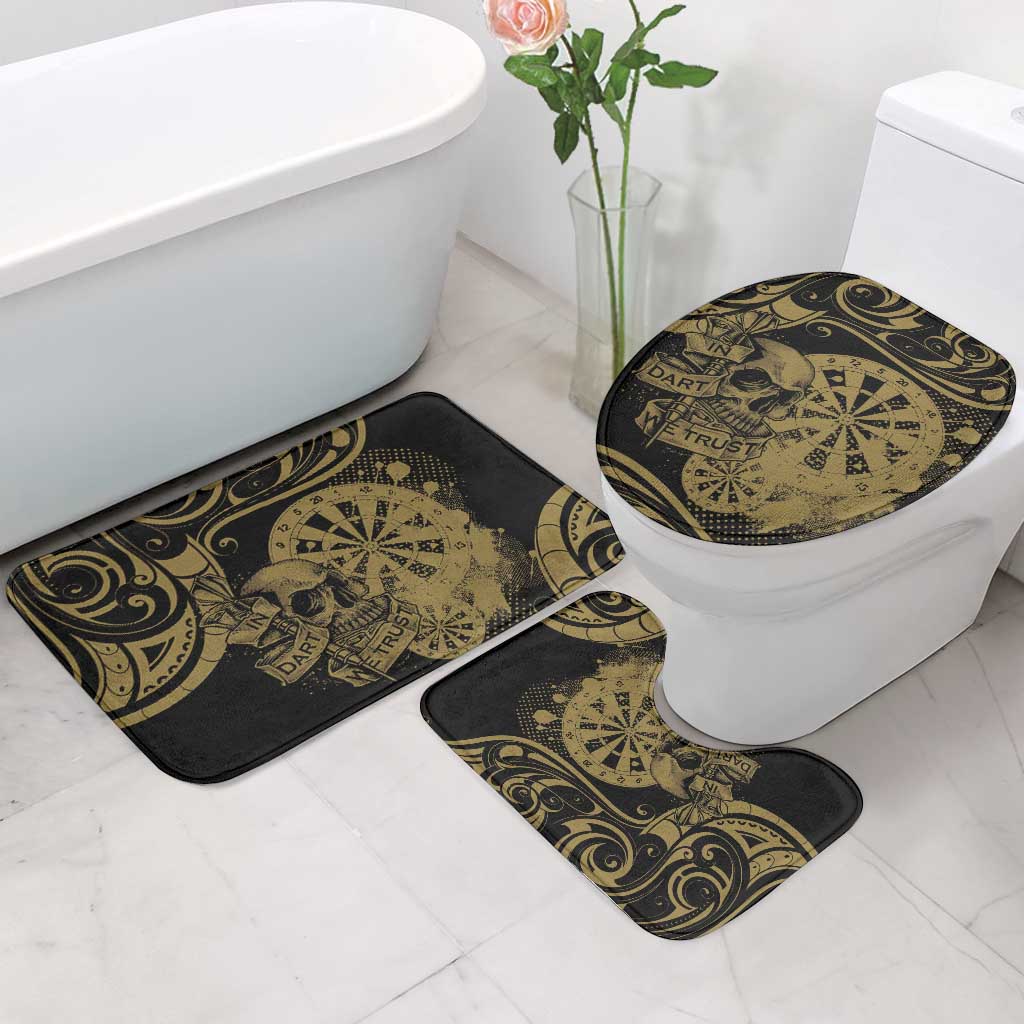 New Zealand Darts Bathroom Set Skull In Dart We Trust Maori Pattern - Aussie Hoodie