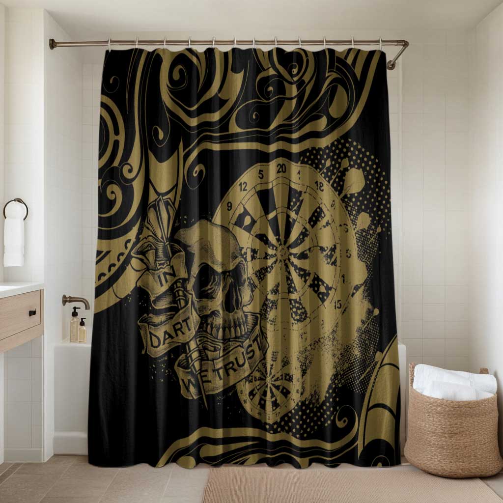 New Zealand Darts Bathroom Set Skull In Dart We Trust Maori Pattern - Aussie Hoodie