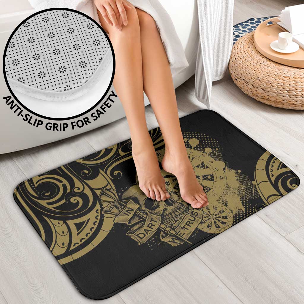 New Zealand Darts Bathroom Set Skull In Dart We Trust Maori Pattern - Aussie Hoodie