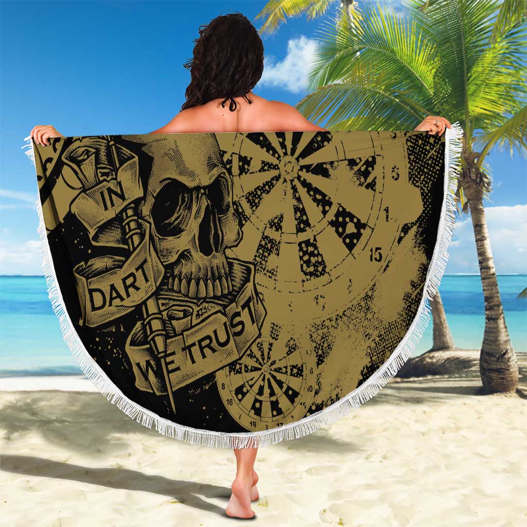 New Zealand Darts Beach Blanket Skull In Dart We Trust Maori Pattern - Aussie Hoodie