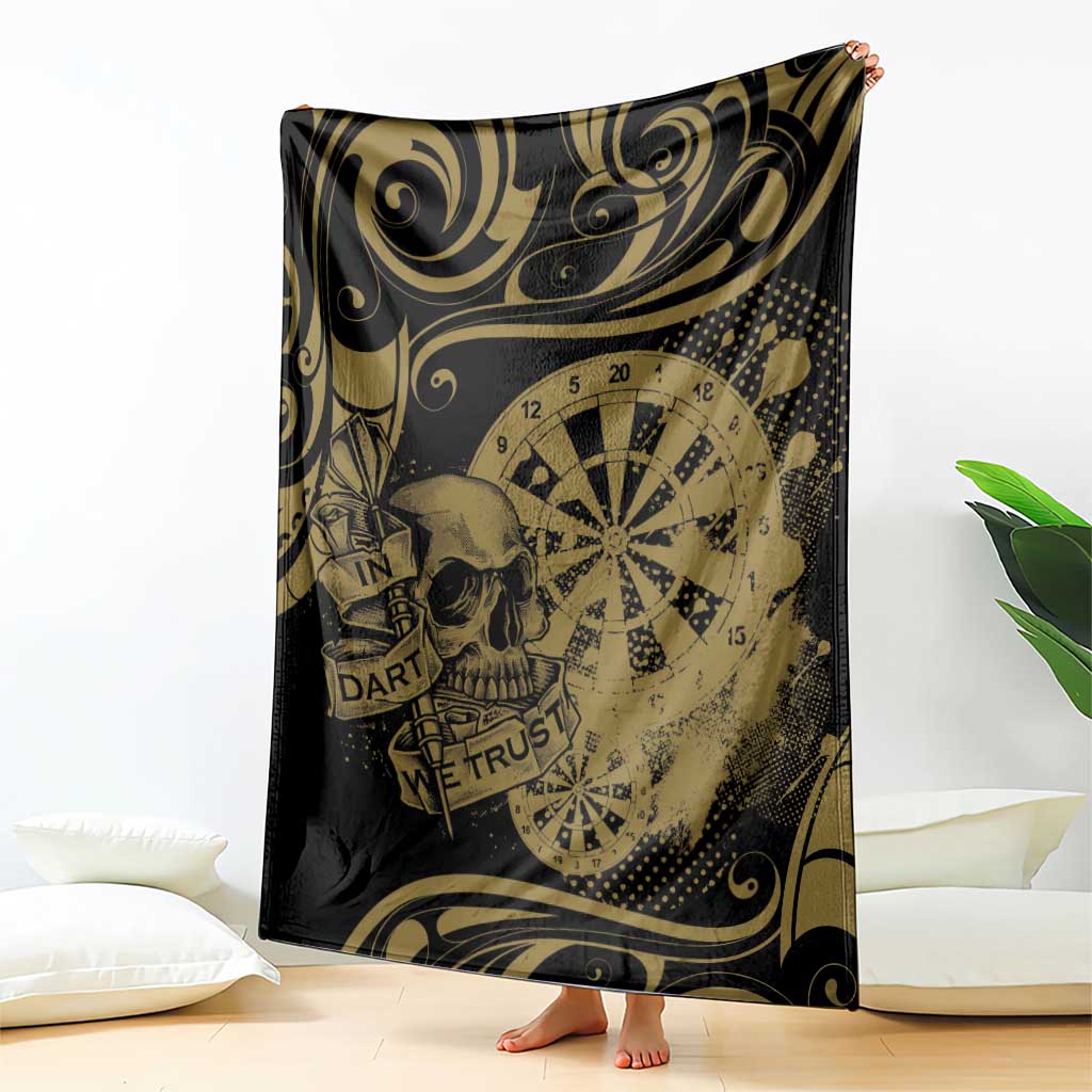 New Zealand Darts Blanket Skull In Dart We Trust Maori Pattern - Aussie Hoodie