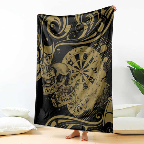 New Zealand Darts Blanket Skull In Dart We Trust Maori Pattern - Aussie Hoodie