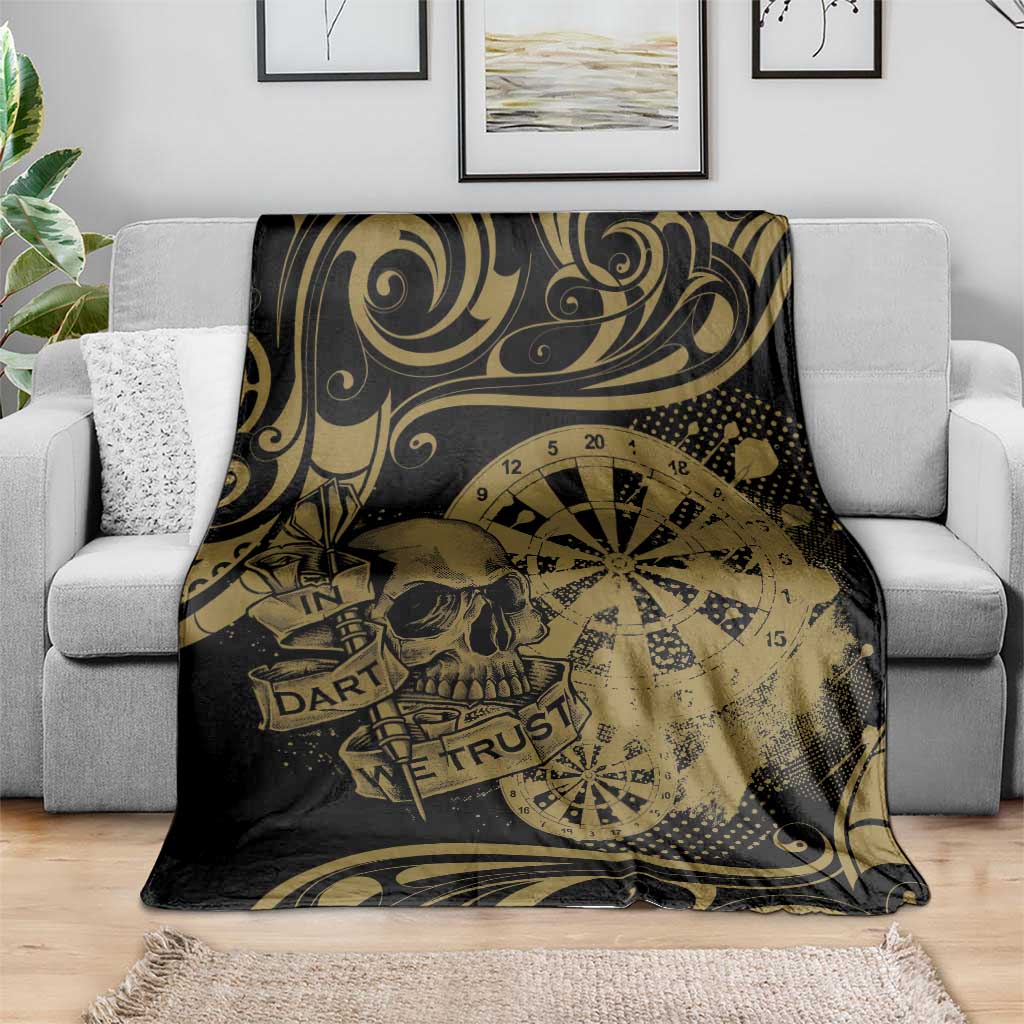 New Zealand Darts Blanket Skull In Dart We Trust Maori Pattern - Aussie Hoodie