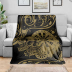 New Zealand Darts Blanket Skull In Dart We Trust Maori Pattern - Aussie Hoodie