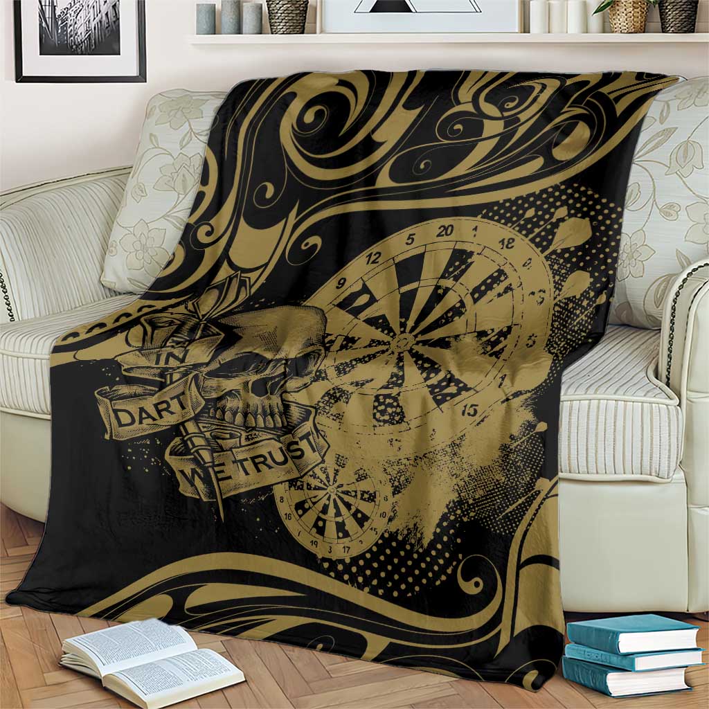 New Zealand Darts Blanket Skull In Dart We Trust Maori Pattern - Aussie Hoodie