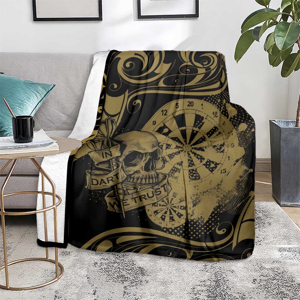 New Zealand Darts Blanket Skull In Dart We Trust Maori Pattern - Aussie Hoodie