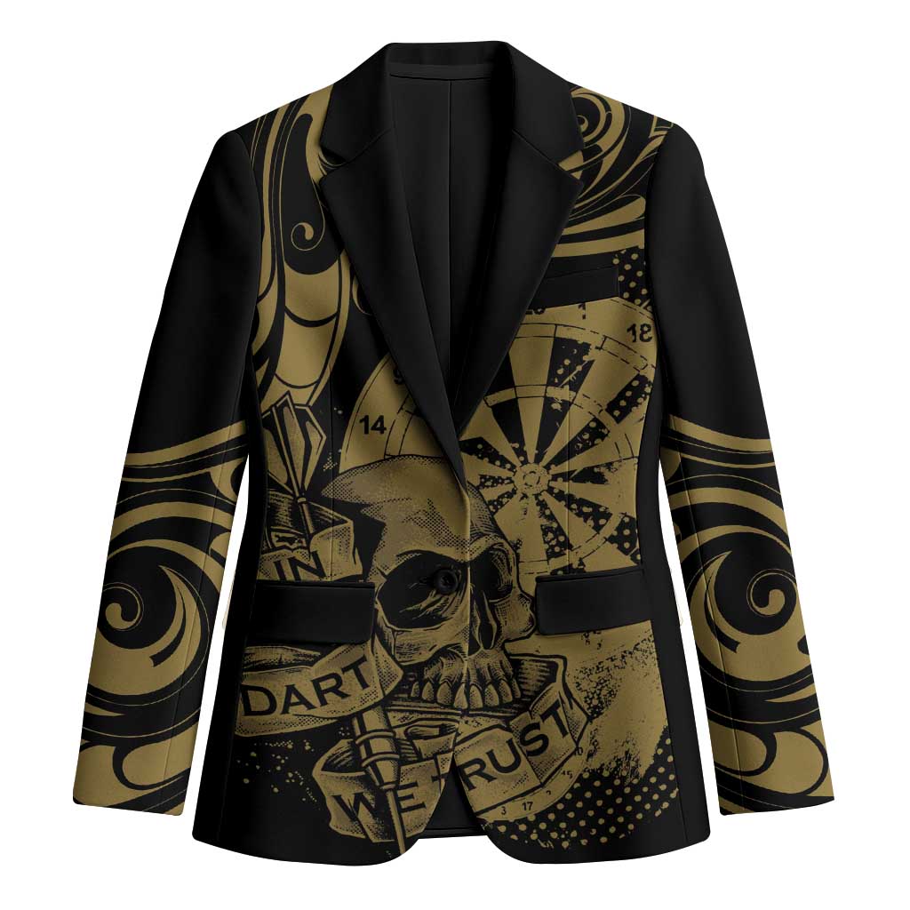 New Zealand Darts Blazer Skull In Dart We Trust Maori Pattern - Aussie Hoodie