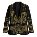 New Zealand Darts Blazer Skull In Dart We Trust Maori Pattern - Aussie Hoodie