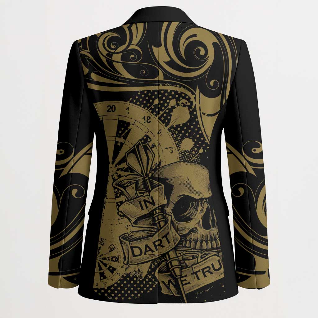 New Zealand Darts Blazer Skull In Dart We Trust Maori Pattern - Aussie Hoodie