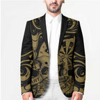 New Zealand Darts Blazer Skull In Dart We Trust Maori Pattern - Aussie Hoodie