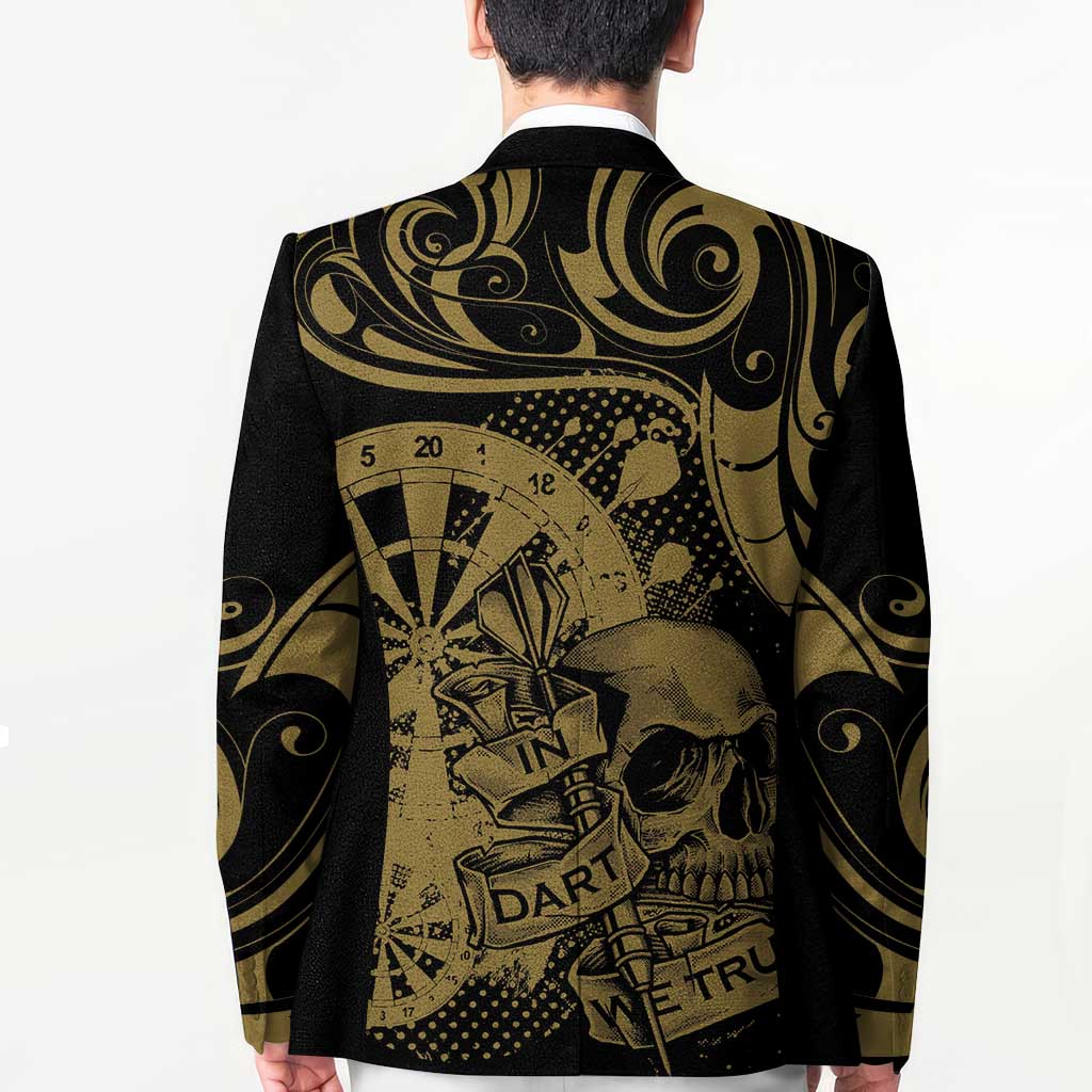 New Zealand Darts Blazer Skull In Dart We Trust Maori Pattern - Aussie Hoodie