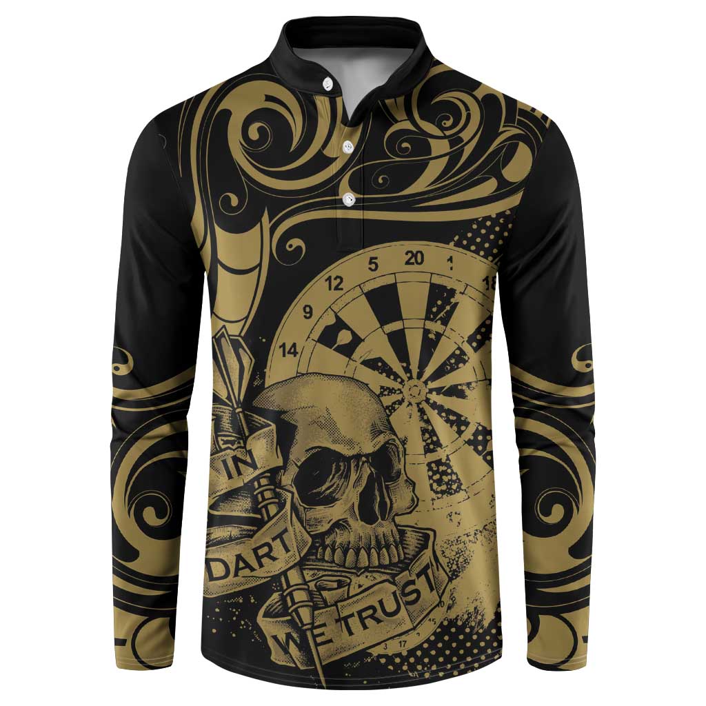 New Zealand Darts Button Sweatshirt Skull In Dart We Trust Maori Pattern - Aussie Hoodie