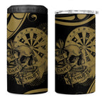 New Zealand Darts 4 in 1 Can Cooler Tumbler Skull In Dart We Trust Maori Pattern - Aussie Hoodie