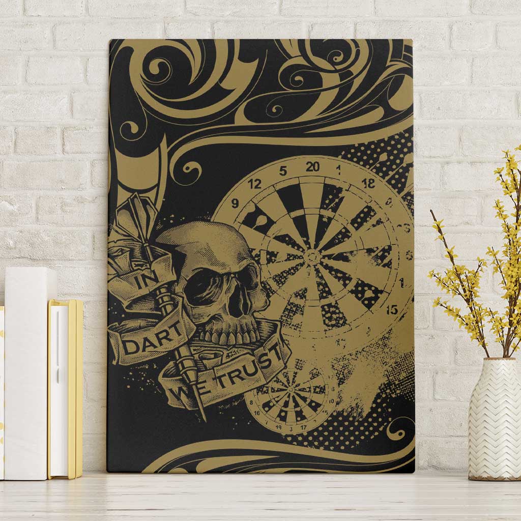 New Zealand Darts Canvas Wall Art Skull In Dart We Trust Maori Pattern - Aussie Hoodie
