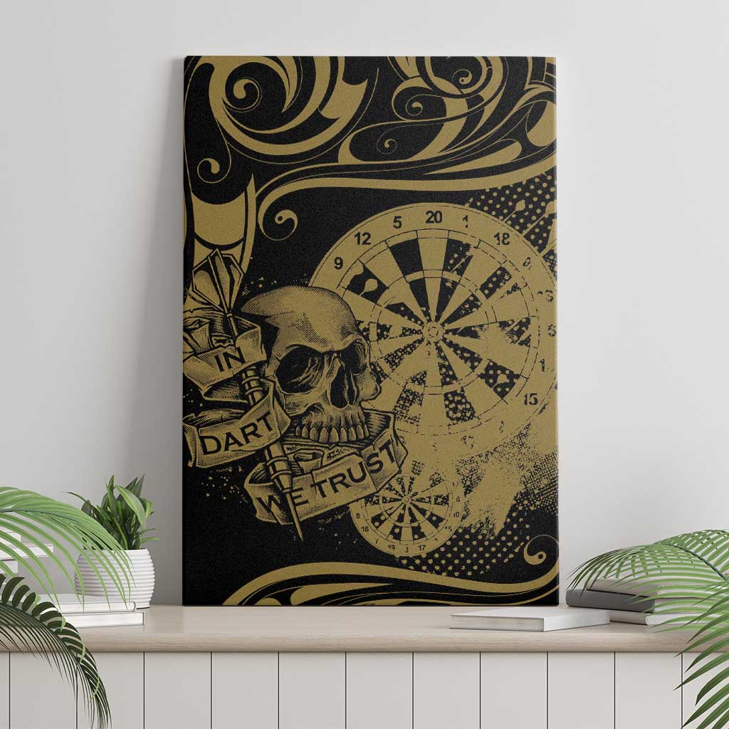 New Zealand Darts Canvas Wall Art Skull In Dart We Trust Maori Pattern - Aussie Hoodie