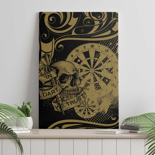 New Zealand Darts Canvas Wall Art Skull In Dart We Trust Maori Pattern - Aussie Hoodie