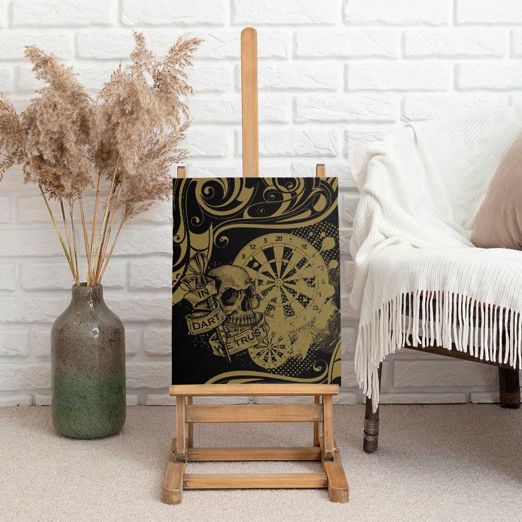 New Zealand Darts Canvas Wall Art Skull In Dart We Trust Maori Pattern - Aussie Hoodie