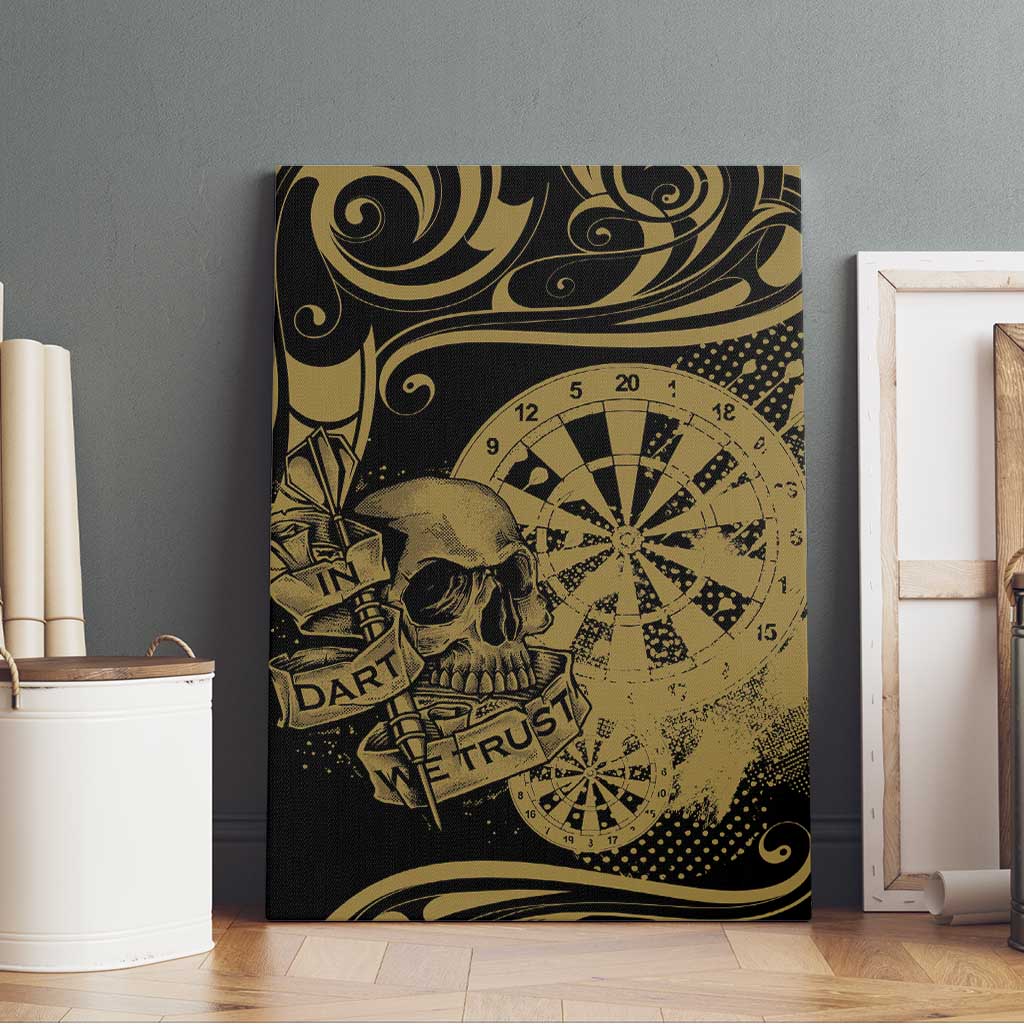 New Zealand Darts Canvas Wall Art Skull In Dart We Trust Maori Pattern - Aussie Hoodie