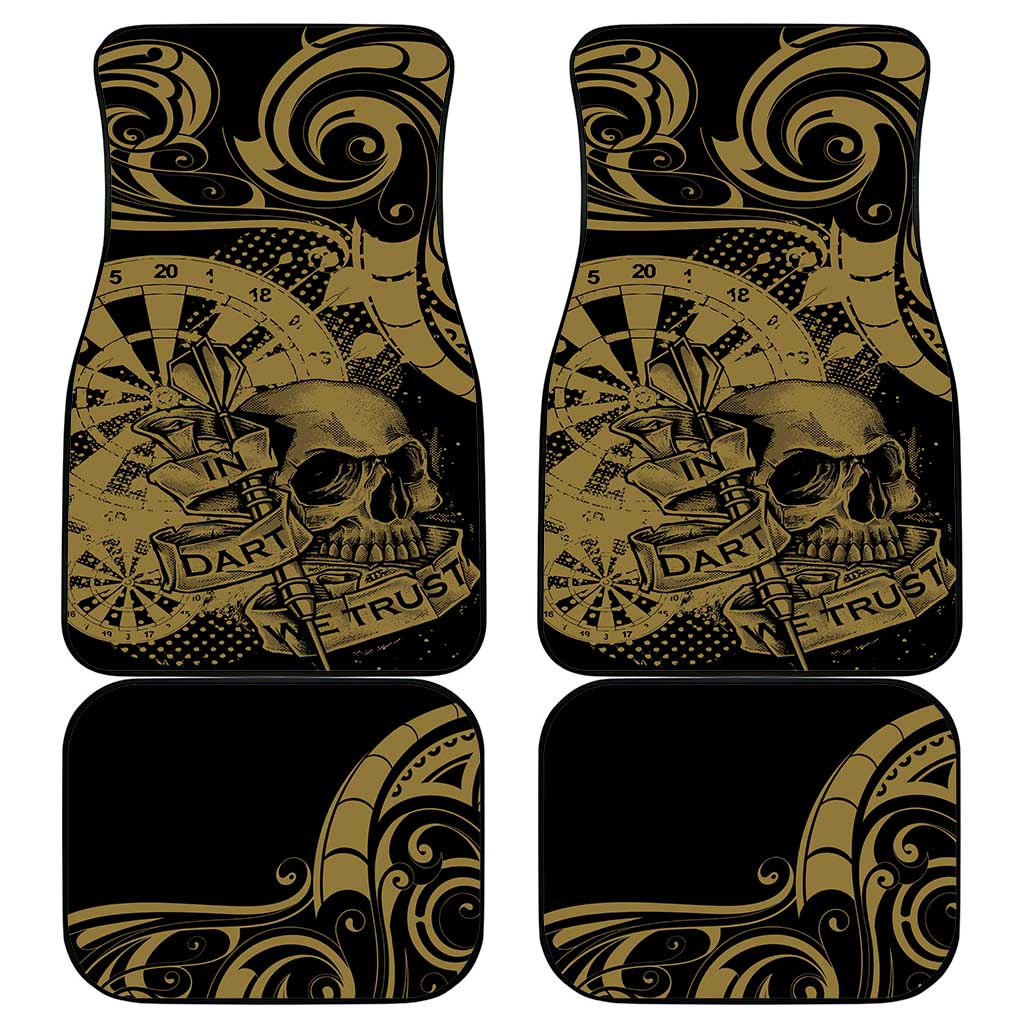 New Zealand Darts Car Mats Skull In Dart We Trust Maori Pattern - Aussie Hoodie