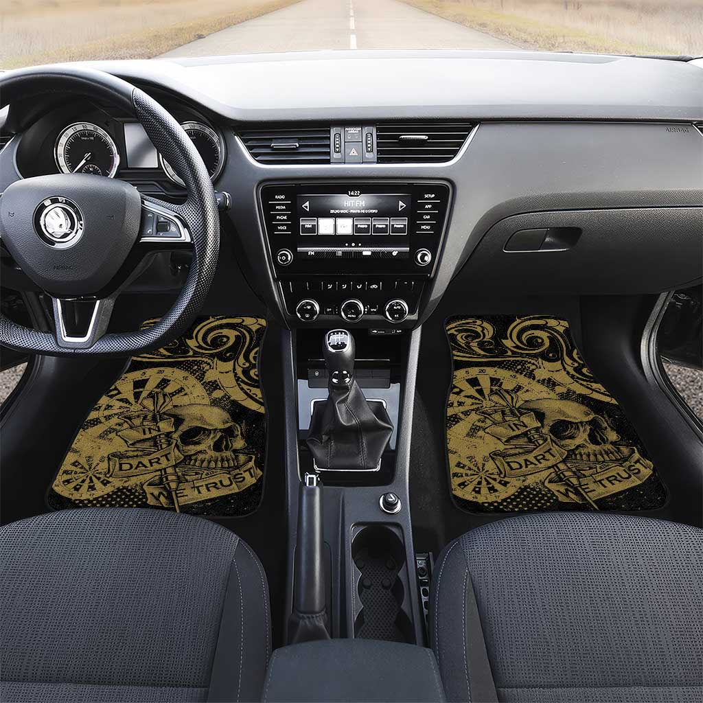 New Zealand Darts Car Mats Skull In Dart We Trust Maori Pattern - Aussie Hoodie