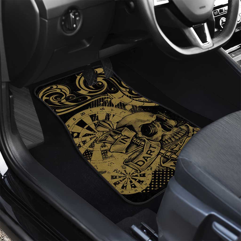 New Zealand Darts Car Mats Skull In Dart We Trust Maori Pattern - Aussie Hoodie