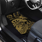 New Zealand Darts Car Mats Skull In Dart We Trust Maori Pattern - Aussie Hoodie
